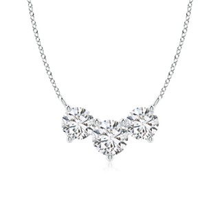 6mm HSI2 Classic Trio Diamond Necklace in White Gold