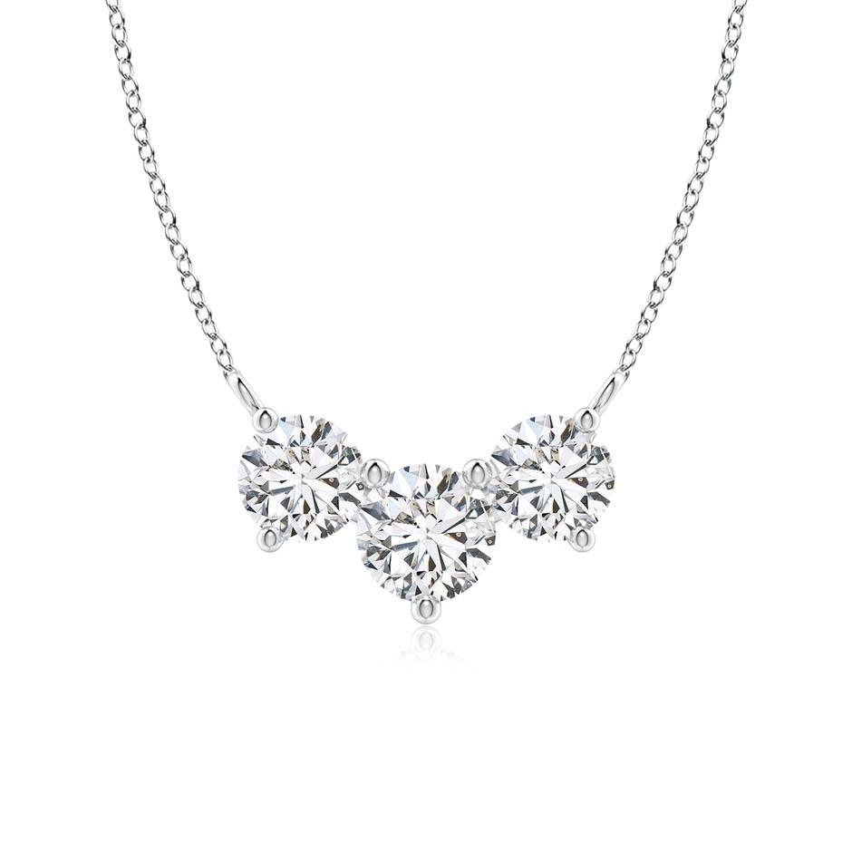 6mm HSI2 Classic Trio Diamond Necklace in White Gold 