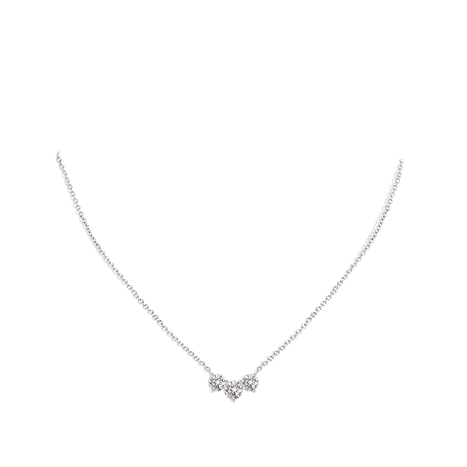 6mm IJI1I2 Classic Trio Diamond Necklace in White Gold pen