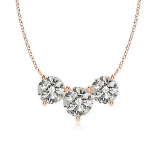 7mm KI3 Classic Trio Diamond Necklace in Rose Gold