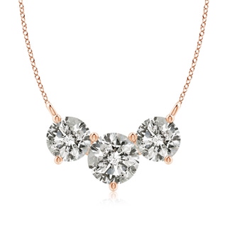 8.1mm KI3 Classic Trio Diamond Necklace in Rose Gold