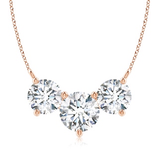 8.9mm GVS2 Classic Trio Diamond Necklace in Rose Gold