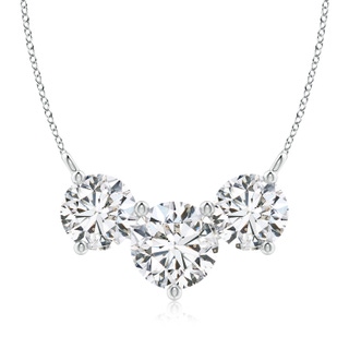 8.9mm HSI2 Classic Trio Diamond Necklace in P950 Platinum