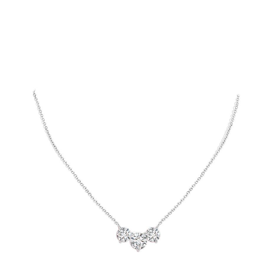 8.9mm HSI2 Classic Trio Diamond Necklace in P950 Platinum pen