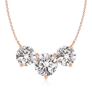 8.9mm IJI1I2 Classic Trio Diamond Necklace in Rose Gold