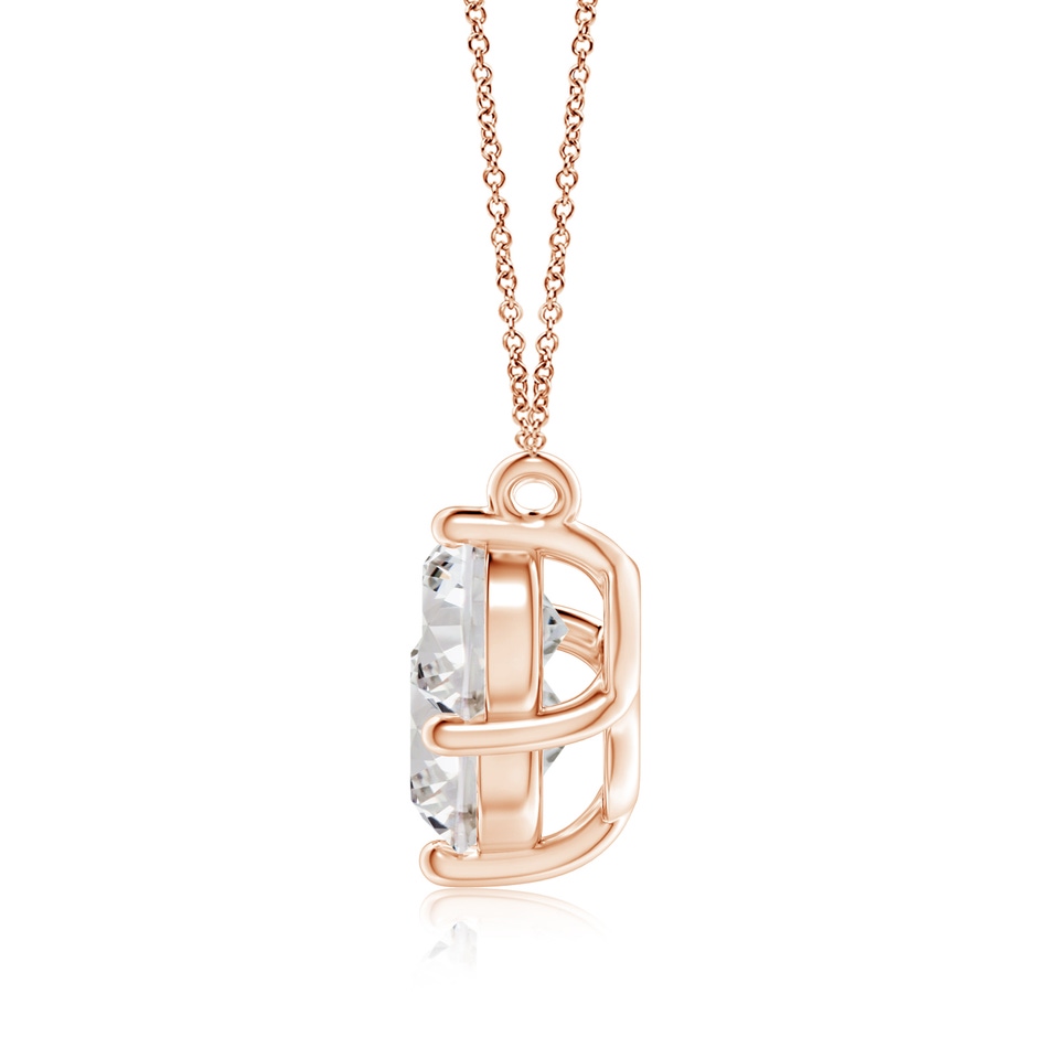 8.9mm IJI1I2 Classic Trio Diamond Necklace in Rose Gold side 199