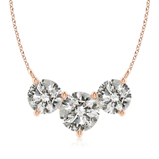 8.9mm KI3 Classic Trio Diamond Necklace in 10K Rose Gold