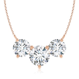 9.2mm GVS2 Classic Trio Diamond Necklace in Rose Gold
