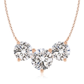 9.2mm IJI1I2 Classic Trio Diamond Necklace in 10K Rose Gold