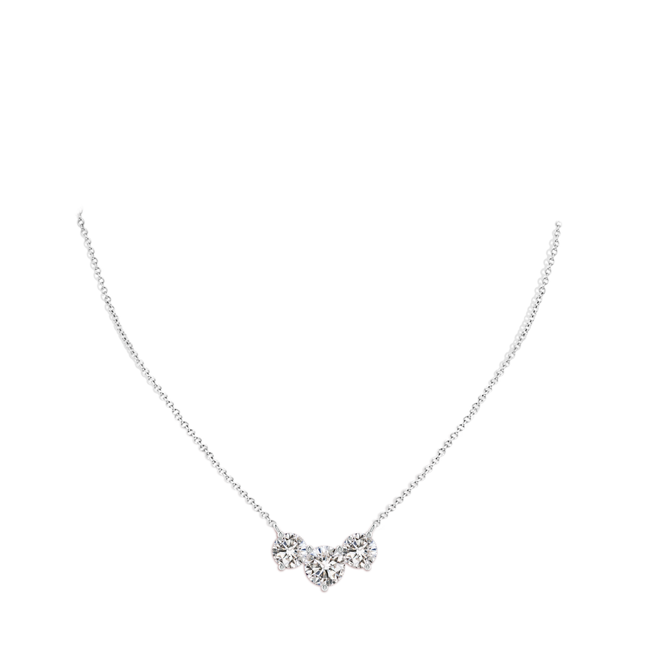 9.2mm IJI1I2 Classic Trio Diamond Necklace in P950 Platinum pen