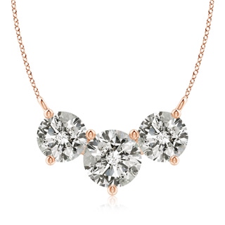 9.2mm KI3 Classic Trio Diamond Necklace in Rose Gold