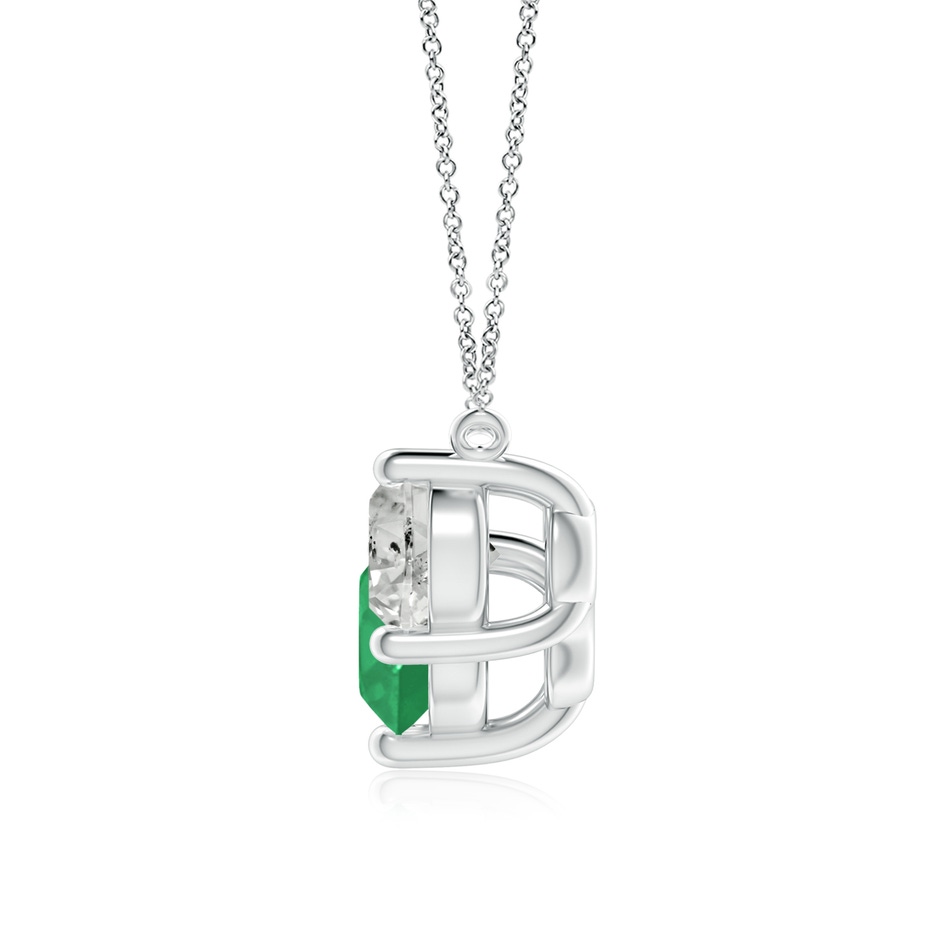 8mm A Classic Emerald and Diamond Necklace in P950 Platinum side 199