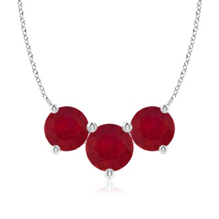 8mm AA Classic Trio Ruby Necklace in P950 Platinum