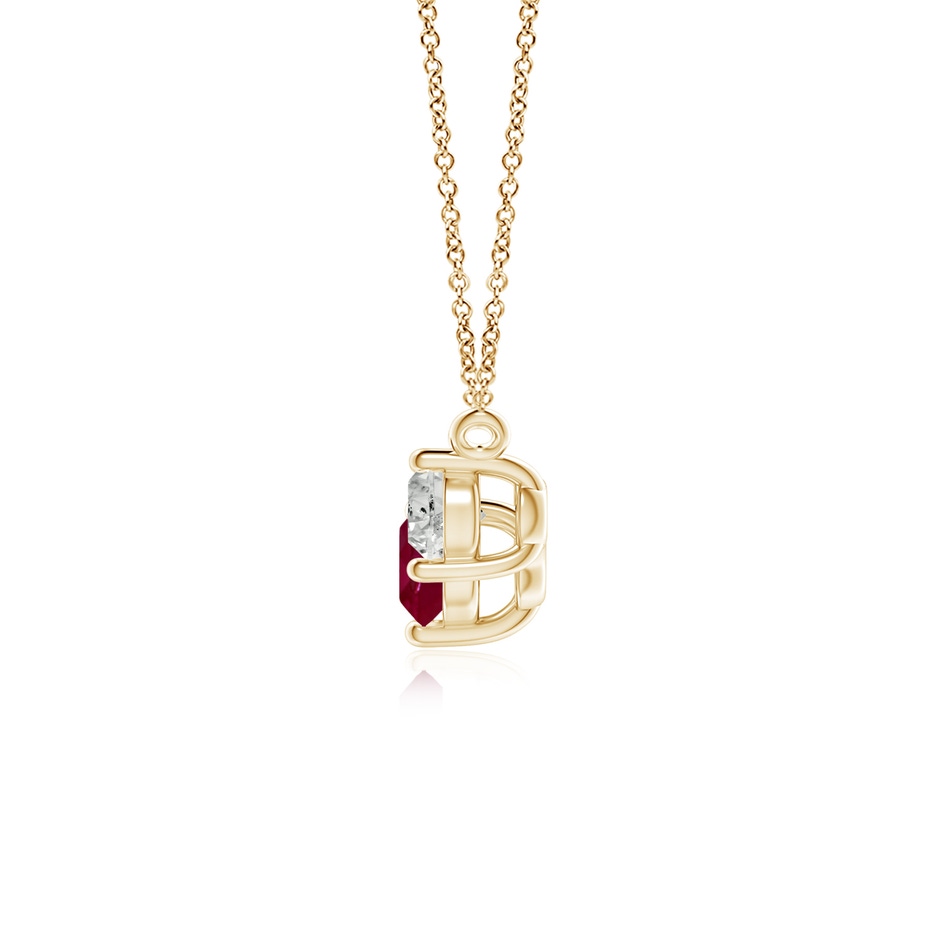 5mm A Classic Ruby and Diamond Necklace in Yellow Gold side 199
