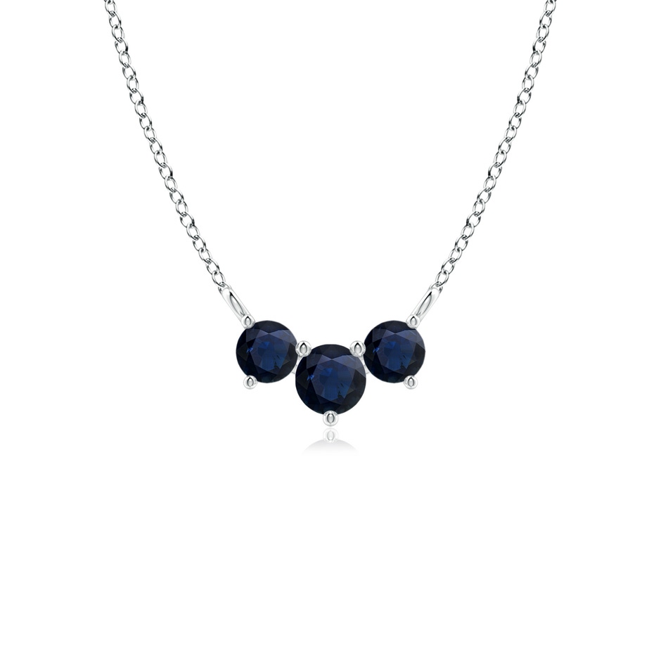 4mm A Classic Trio Sapphire Necklace in P950 Platinum 