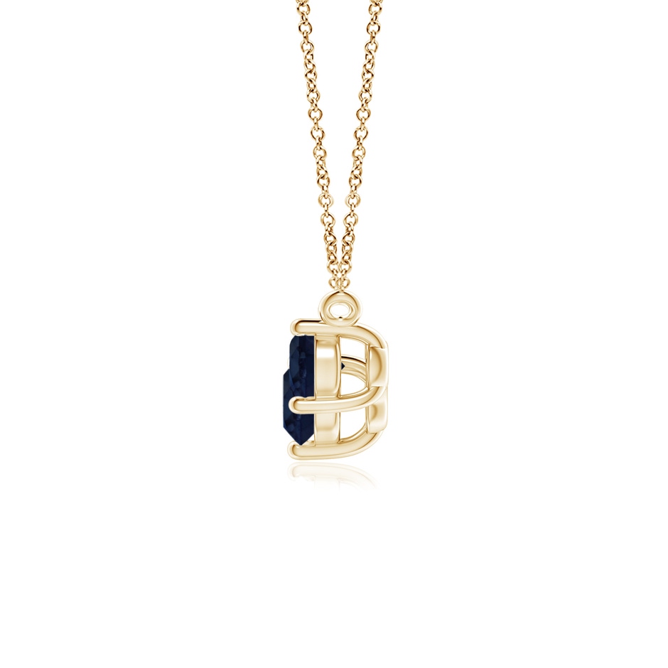 5mm A Classic Trio Sapphire Necklace in Yellow Gold side 199