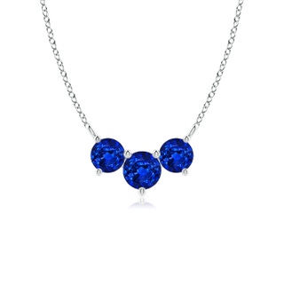 5mm AAAA Classic Trio Sapphire Necklace in P950 Platinum