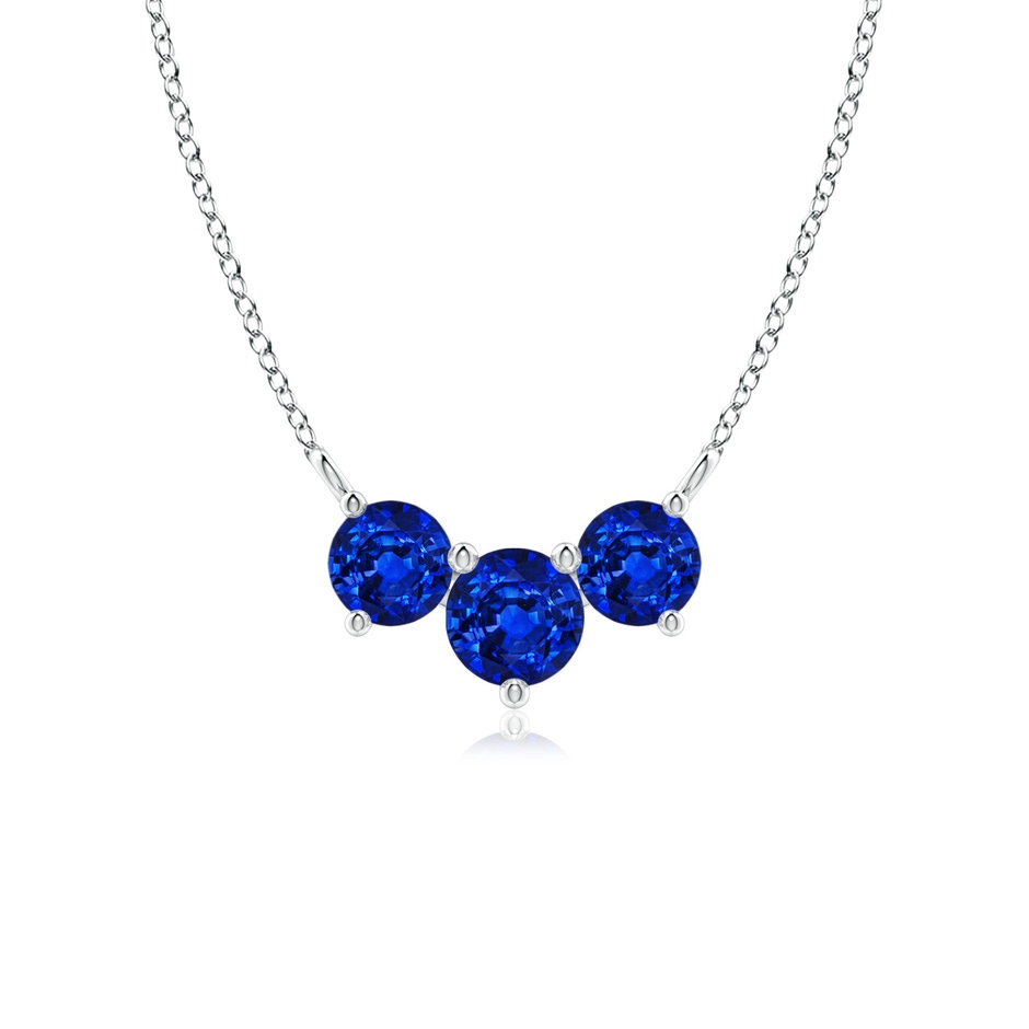 5mm AAAA Classic Trio Sapphire Necklace in P950 Platinum 