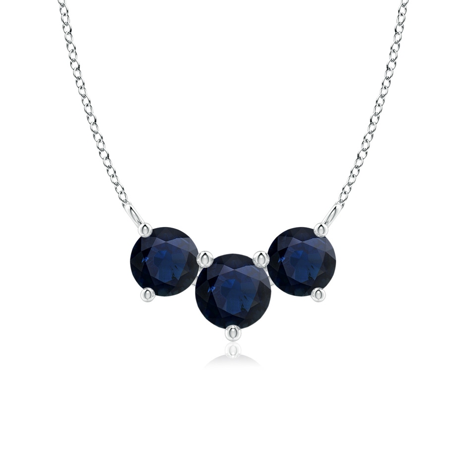 6mm A Classic Trio Sapphire Necklace in P950 Platinum 