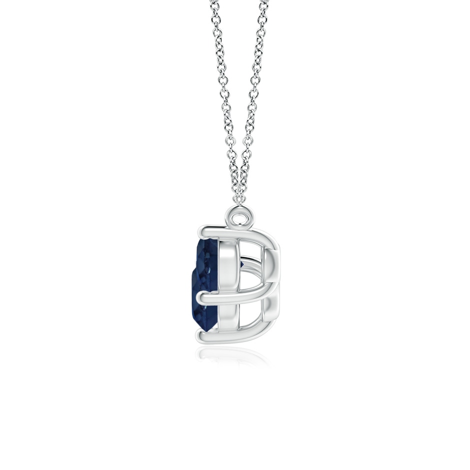 6mm AA Classic Trio Sapphire Necklace in P950 Platinum side 199