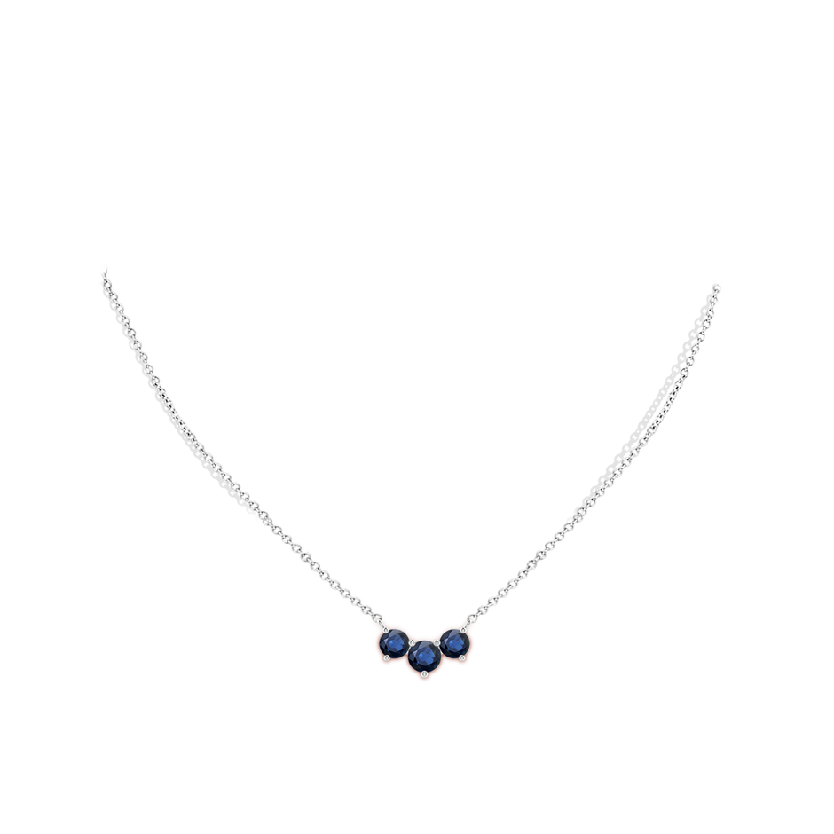 6mm AA Classic Trio Sapphire Necklace in P950 Platinum pen
