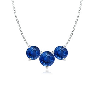 6mm AAA Classic Trio Sapphire Necklace in P950 Platinum