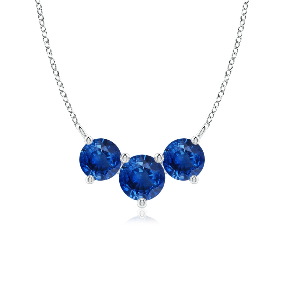 6mm AAA Classic Trio Sapphire Necklace in P950 Platinum 