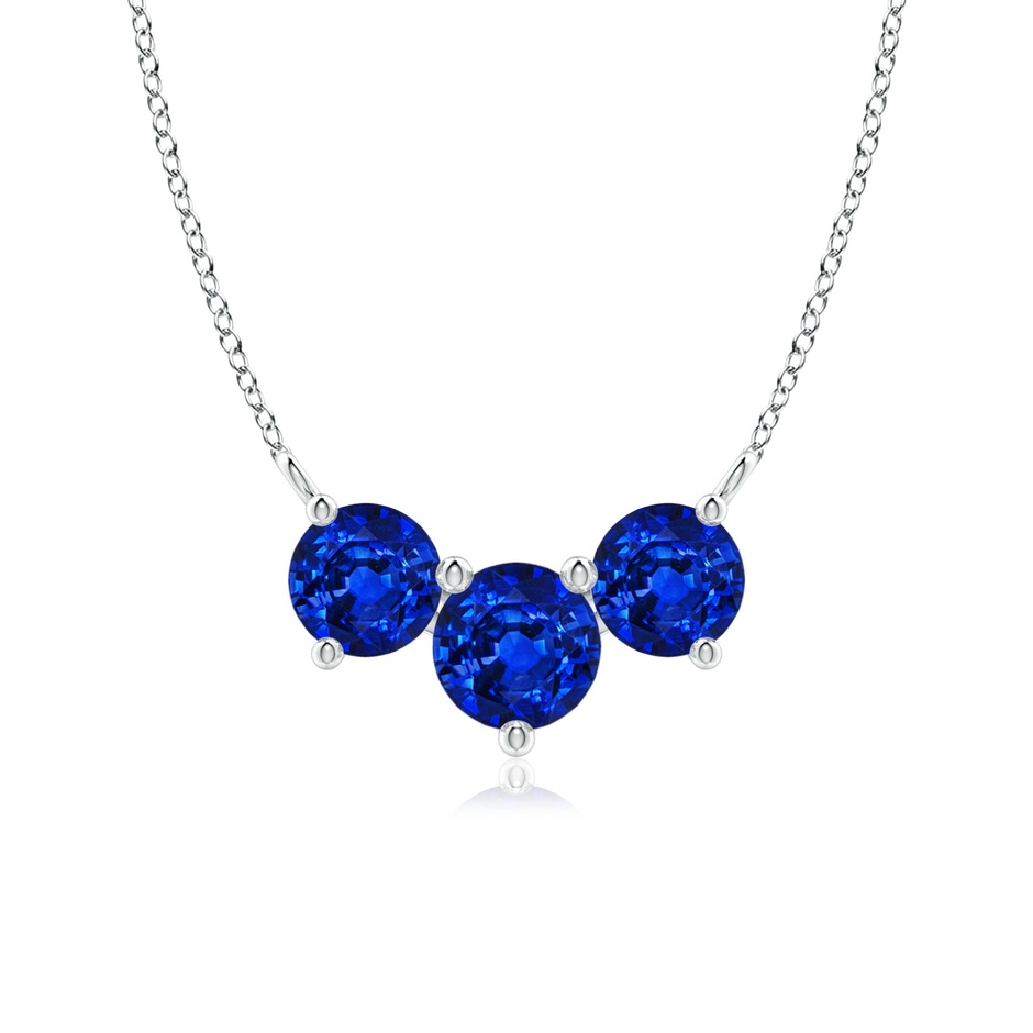 6mm AAAA Classic Trio Sapphire Necklace in P950 Platinum 