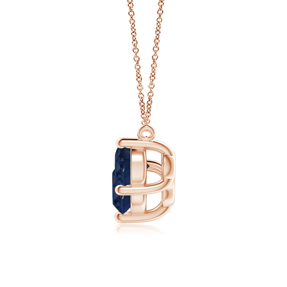 7mm AA Classic Trio Sapphire Necklace in Rose Gold side 199