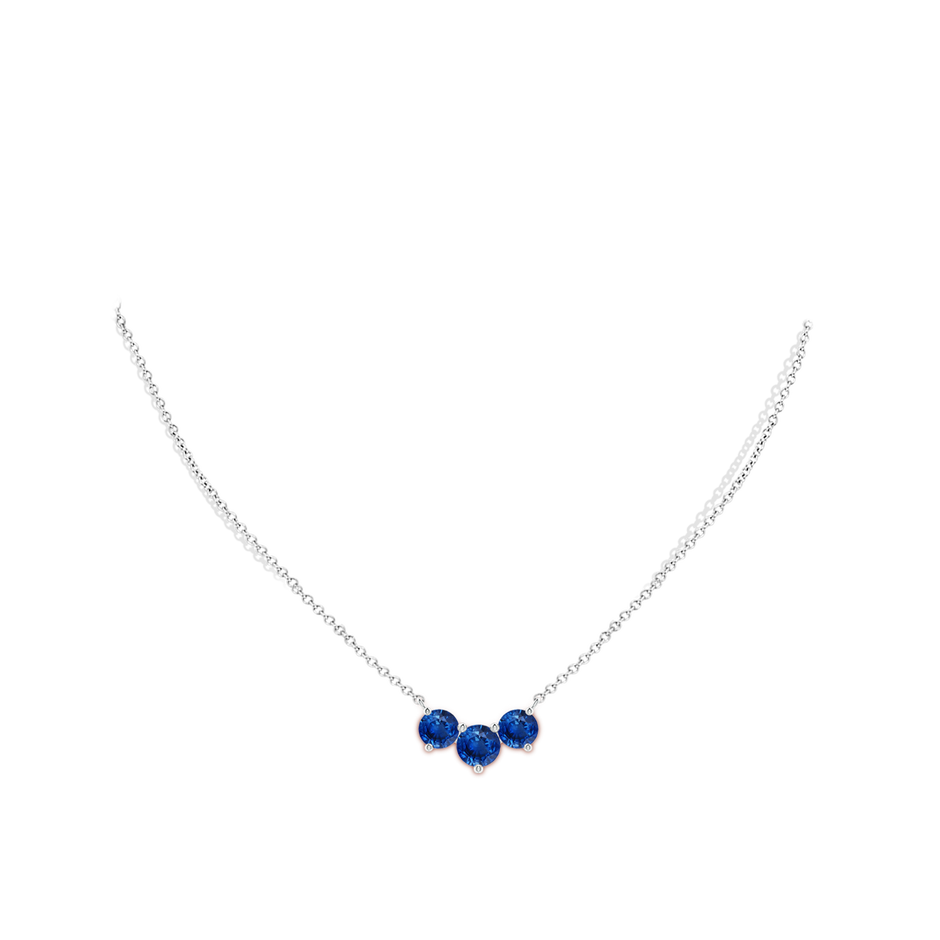 7mm AAA Classic Trio Sapphire Necklace in P950 Platinum pen
