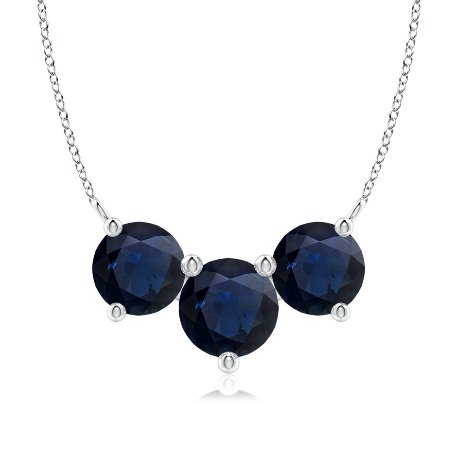 8mm A Classic Trio Sapphire Necklace in P950 Platinum 