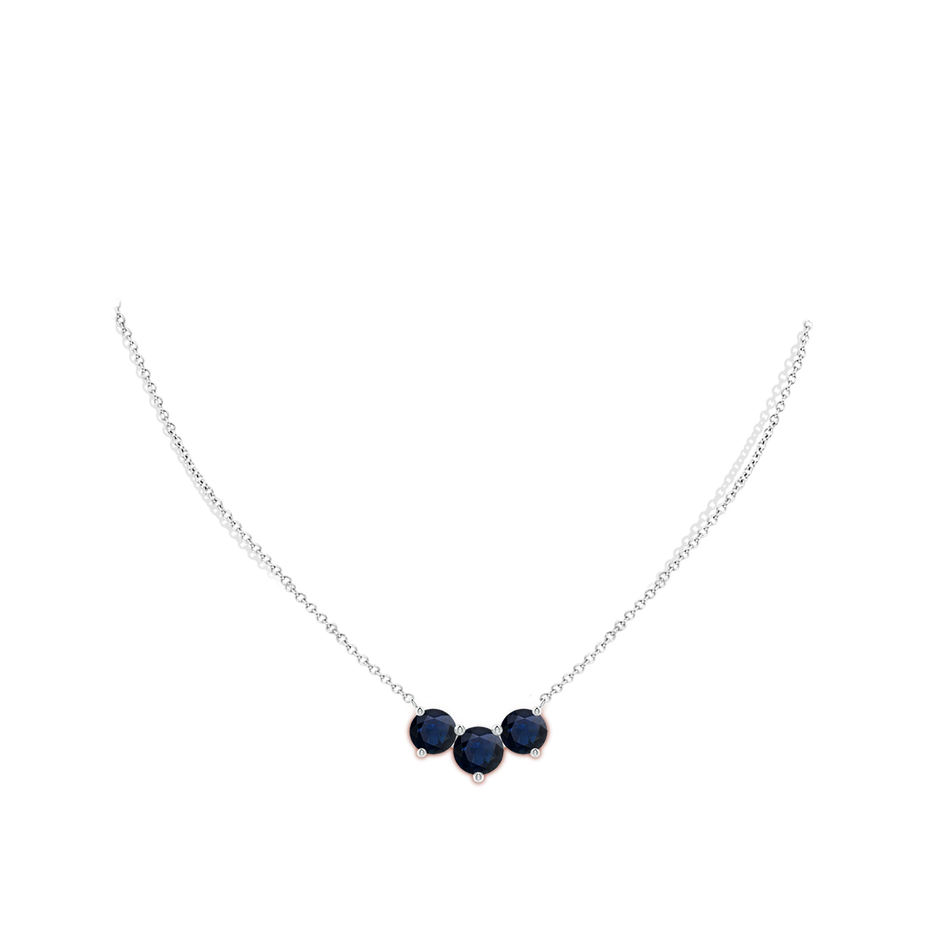 8mm A Classic Trio Sapphire Necklace in P950 Platinum pen