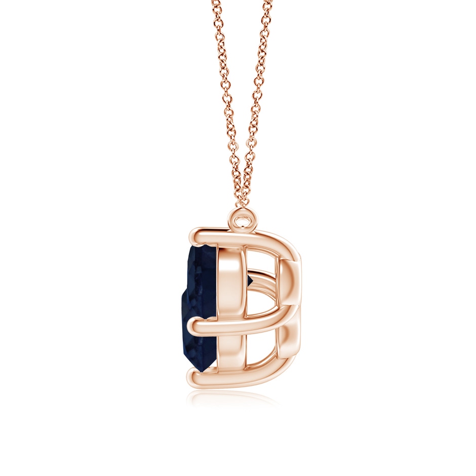 8mm A Classic Trio Sapphire Necklace in Rose Gold side 199