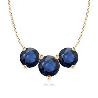 8mm AA Classic Trio Sapphire Necklace in Yellow Gold