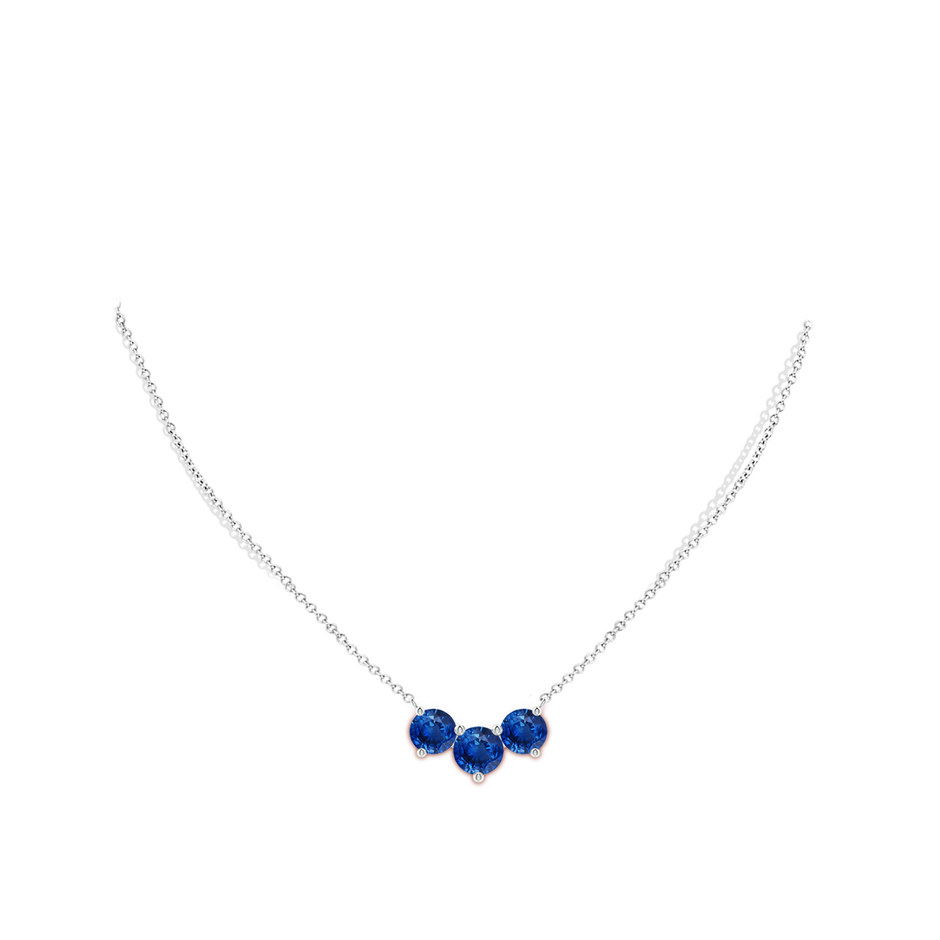 8mm AAA Classic Trio Sapphire Necklace in P950 Platinum pen