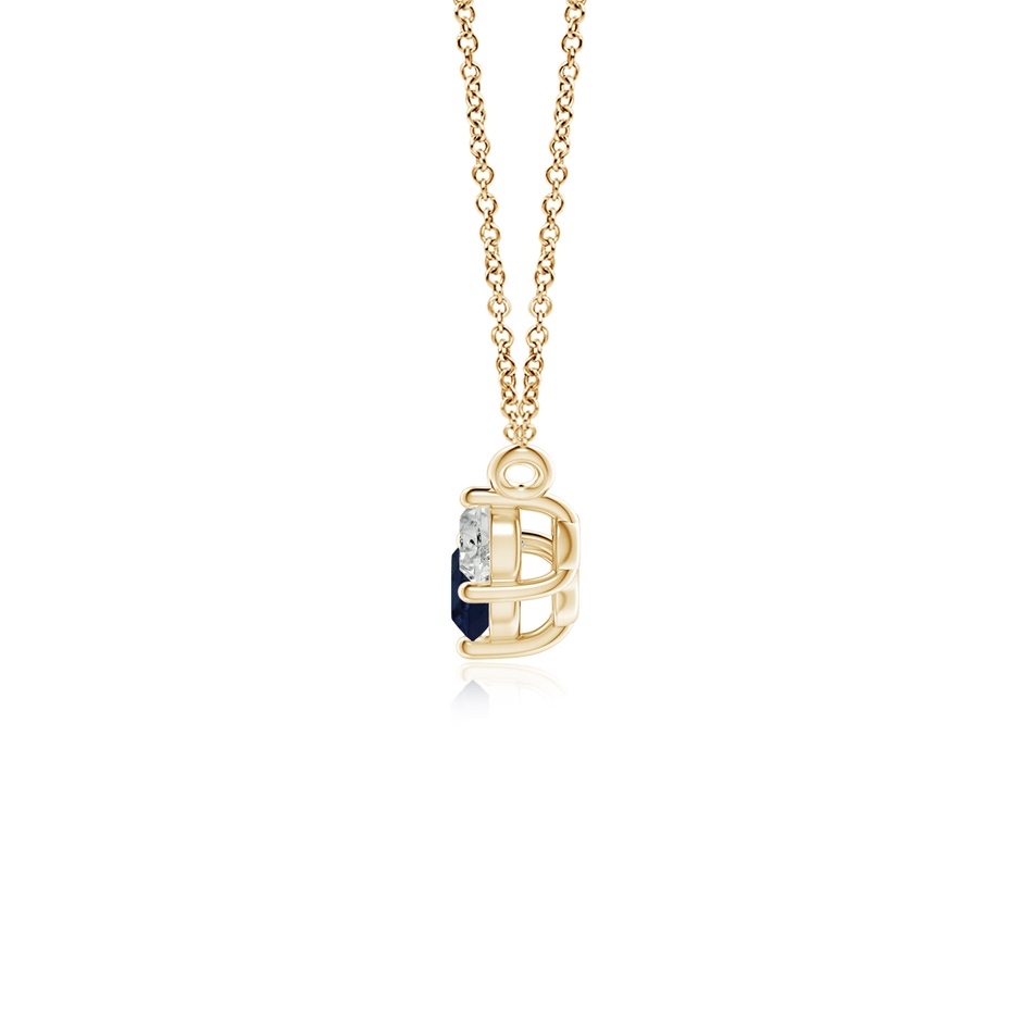 4mm A Classic Sapphire and Diamond Necklace in Yellow Gold side 199