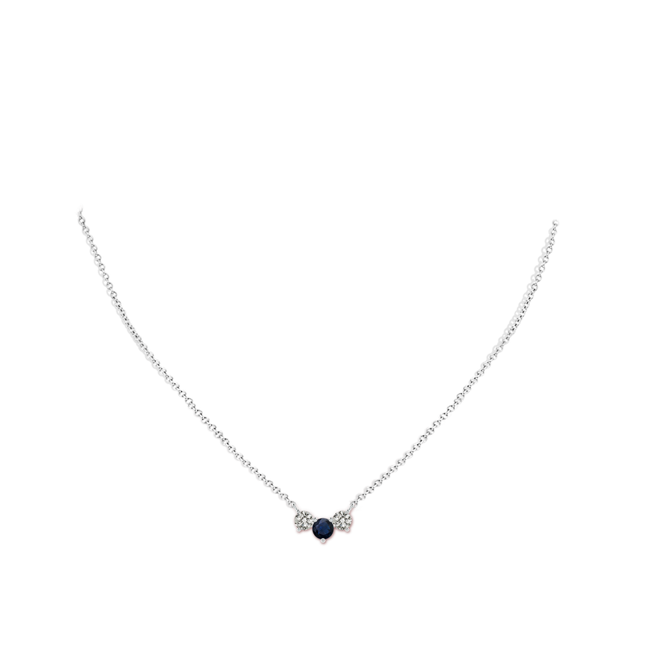 5mm A Classic Sapphire and Diamond Necklace in P950 Platinum pen