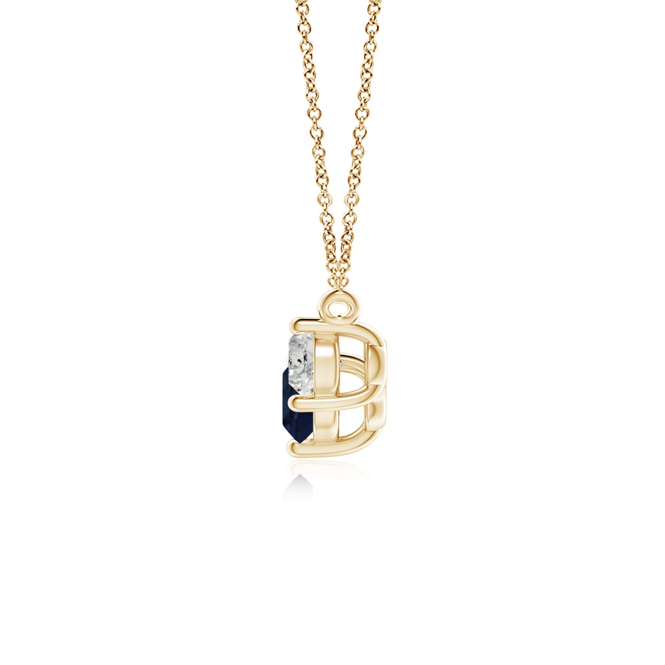 5mm A Classic Sapphire and Diamond Necklace in Yellow Gold side 199