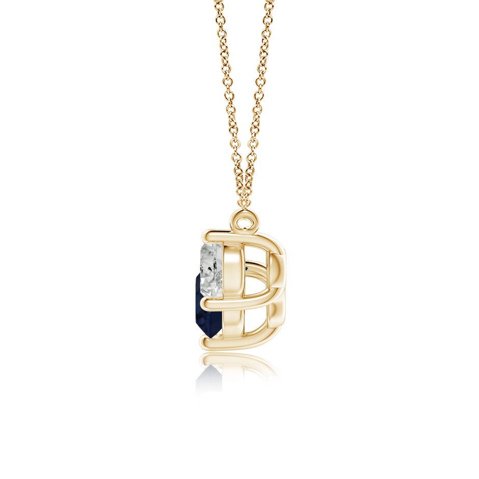 6mm A Classic Sapphire and Diamond Necklace in Yellow Gold side 199