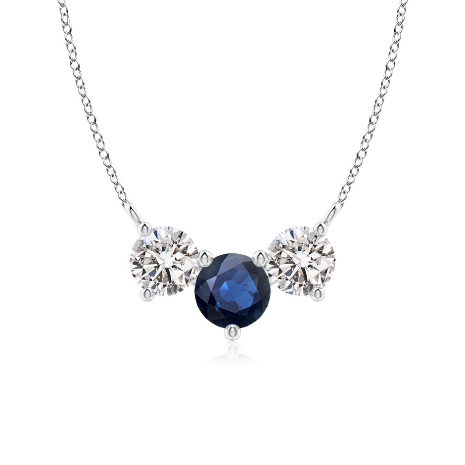 6mm AA Classic Sapphire and Diamond Necklace in P950 Platinum 