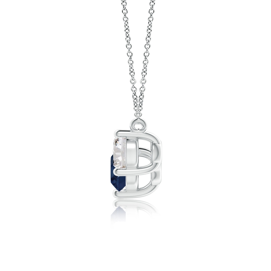 6mm AA Classic Sapphire and Diamond Necklace in P950 Platinum side 199
