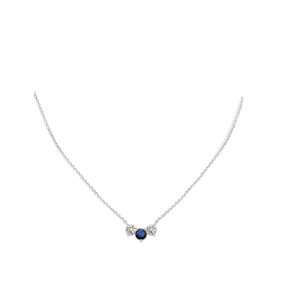 6mm AA Classic Sapphire and Diamond Necklace in P950 Platinum pen