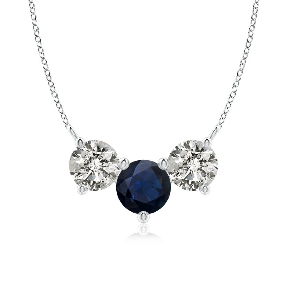7mm A Classic Sapphire and Diamond Necklace in P950 Platinum 