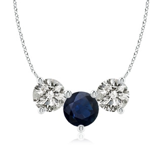 8mm A Classic Sapphire and Diamond Necklace in P950 Platinum