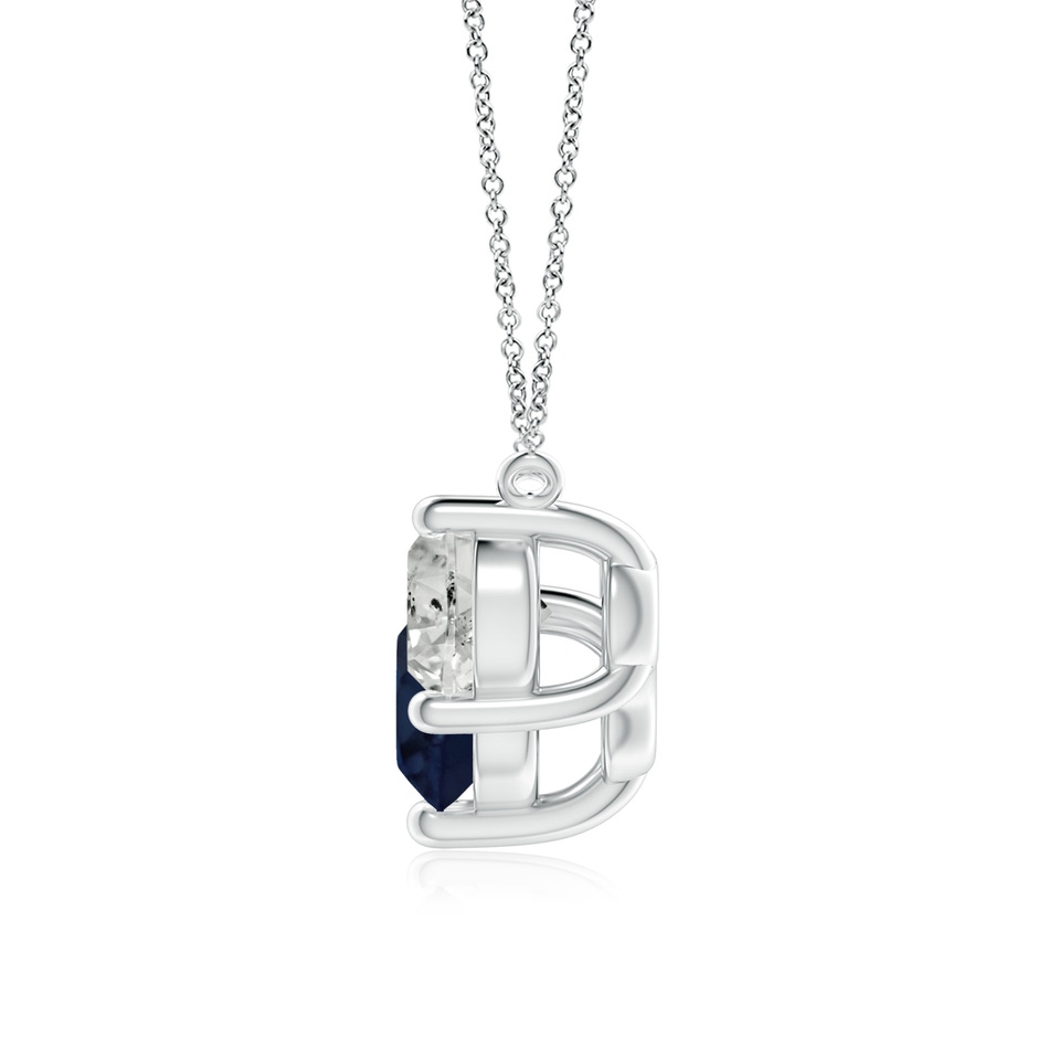 8mm A Classic Sapphire and Diamond Necklace in P950 Platinum side 199