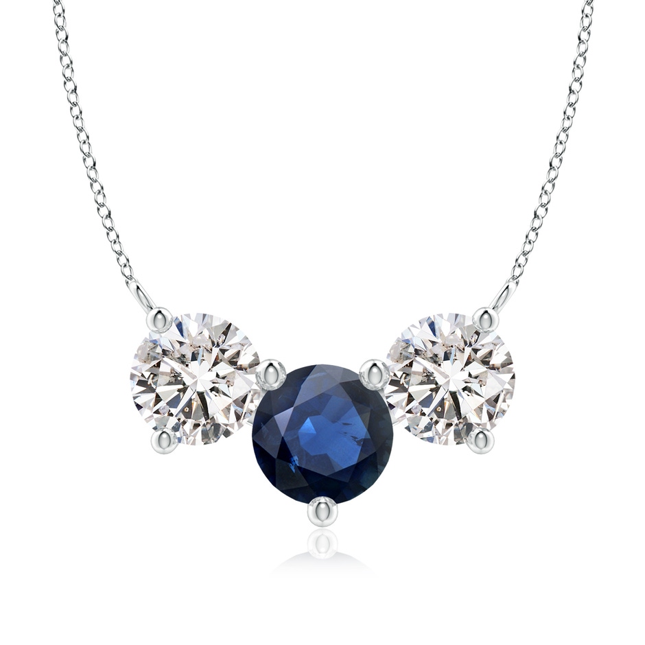 8mm AA Classic Sapphire and Diamond Necklace in P950 Platinum 