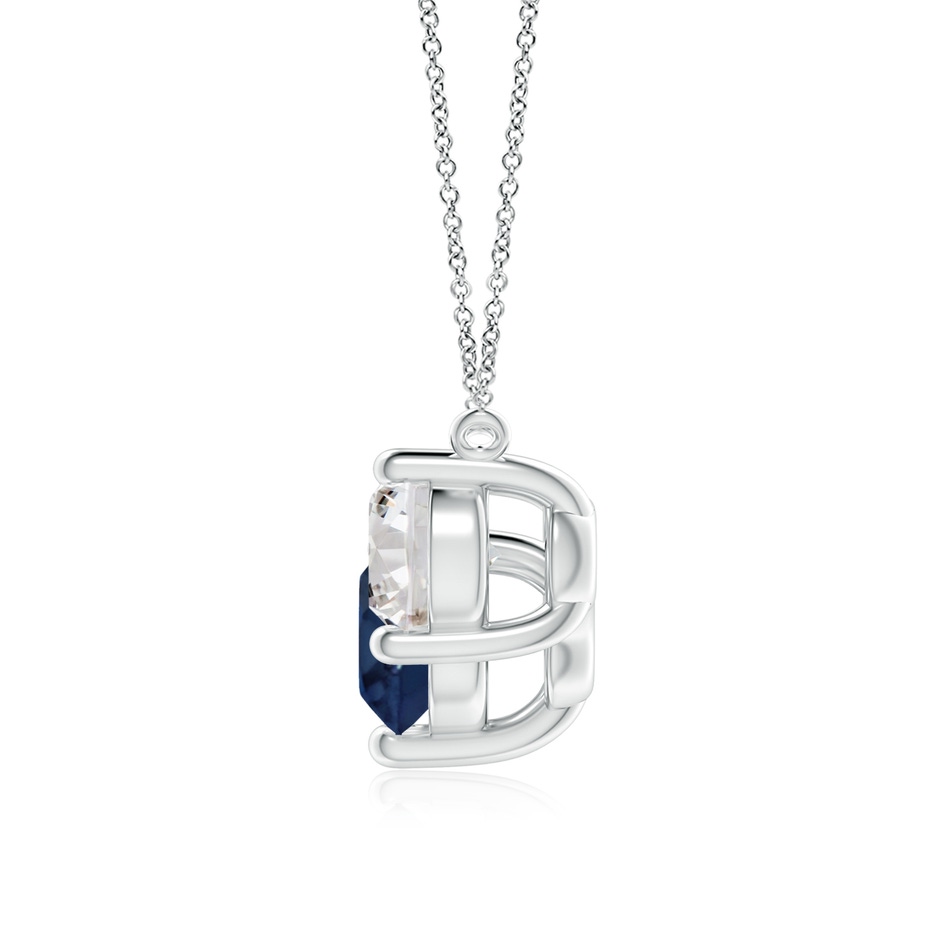 8mm AA Classic Sapphire and Diamond Necklace in P950 Platinum side 199