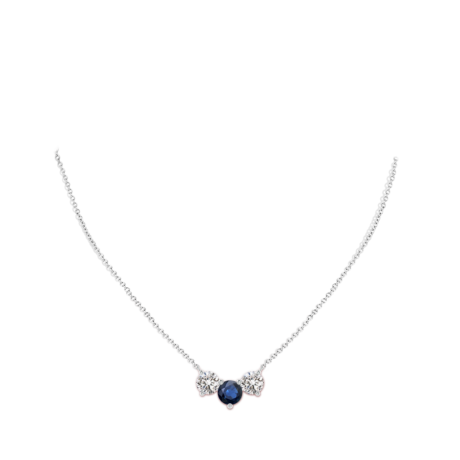 8mm AA Classic Sapphire and Diamond Necklace in P950 Platinum pen