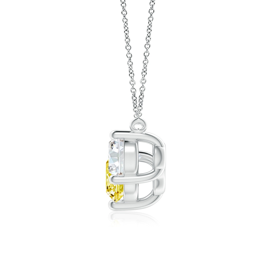 7mm AAAA Classic Fancy Intense Yellow and White Diamond Necklace in P950 Platinum side 199