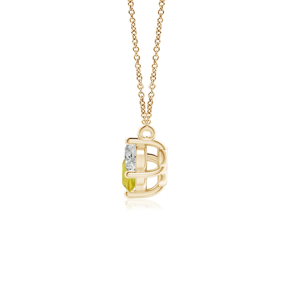 5mm A Classic Yellow Sapphire and Diamond Necklace in Yellow Gold side 1